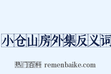 小仓山房外集反义词是什么意思的图片